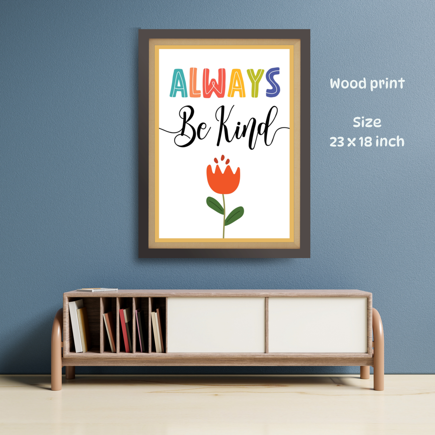 Always Be Kind Wood Print Nursery Wall Art