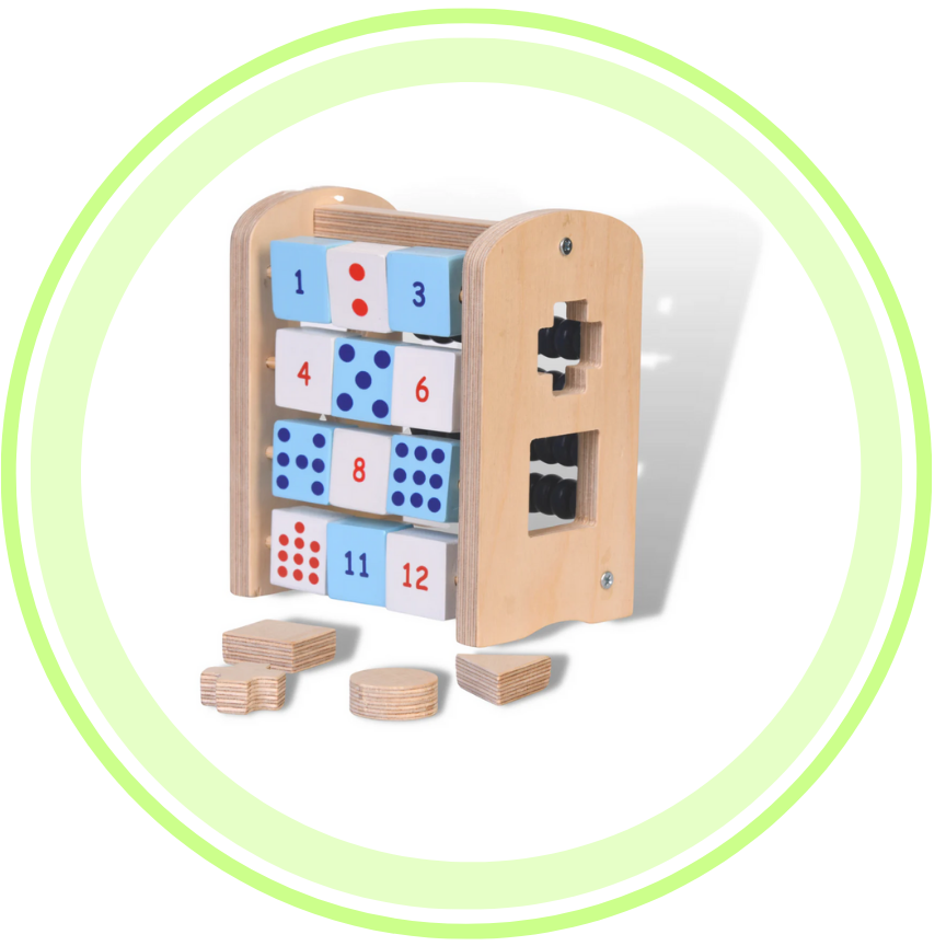 4 in 1 Mini Colorful Birchwood Abacus