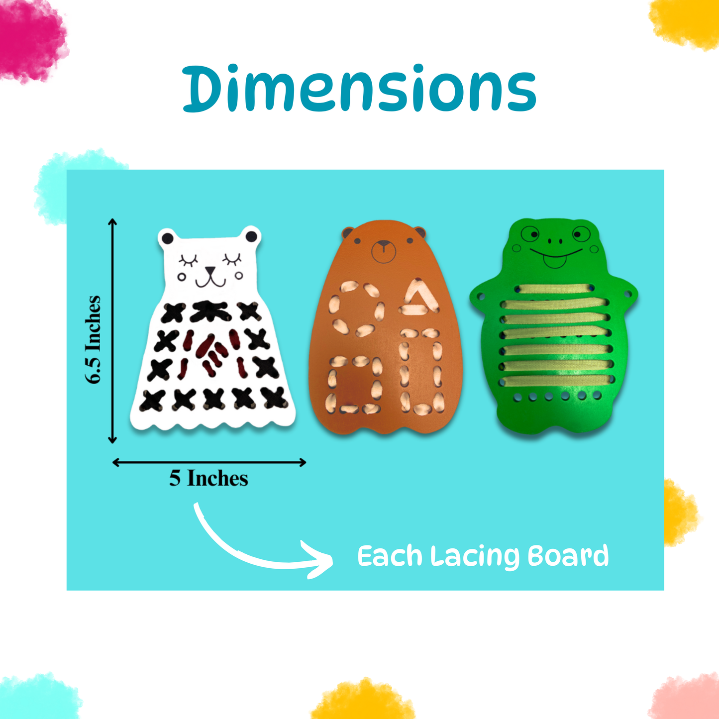 Wooden Lacing Toys Set (Set of 3)