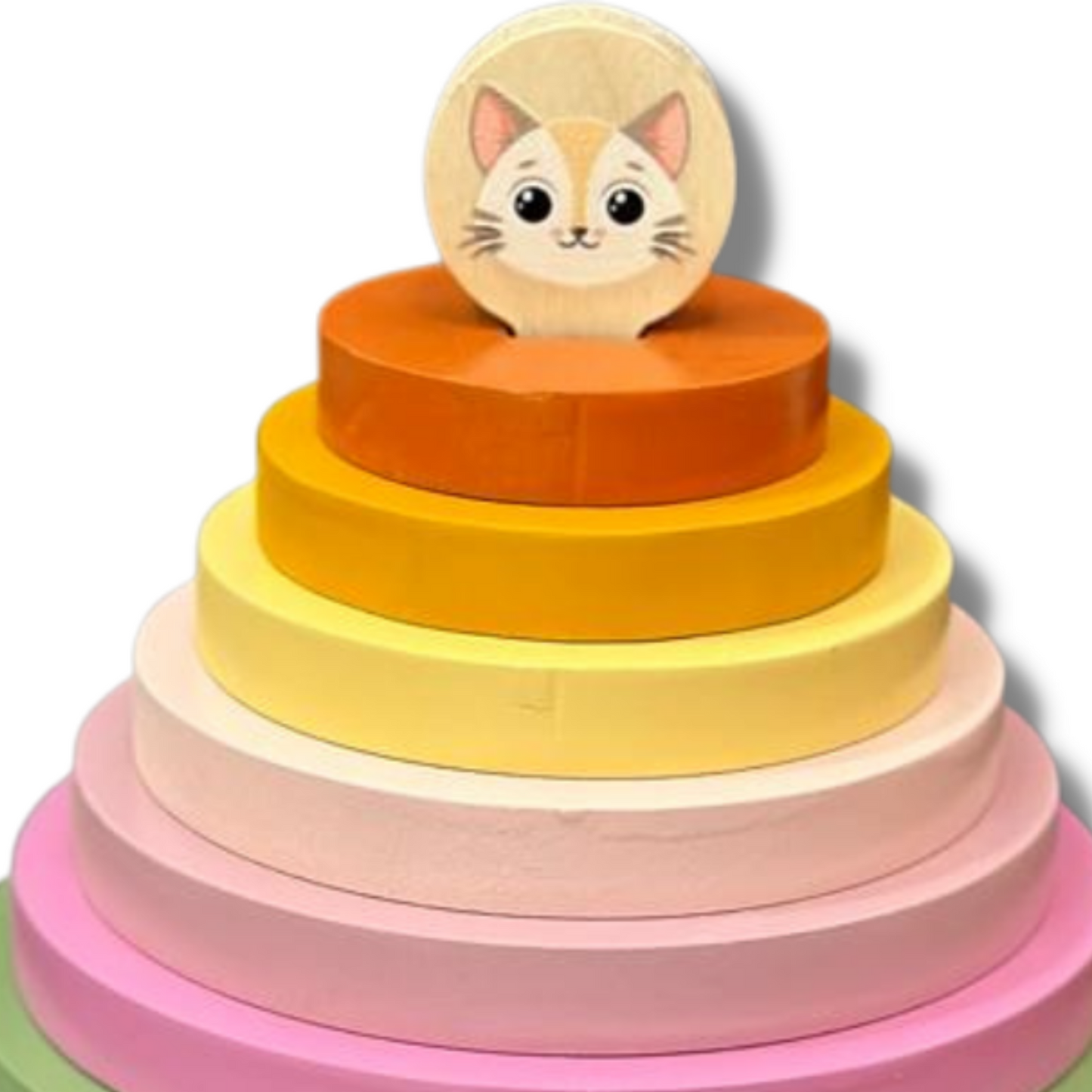 Rainbow Stacking Rings with Stacker