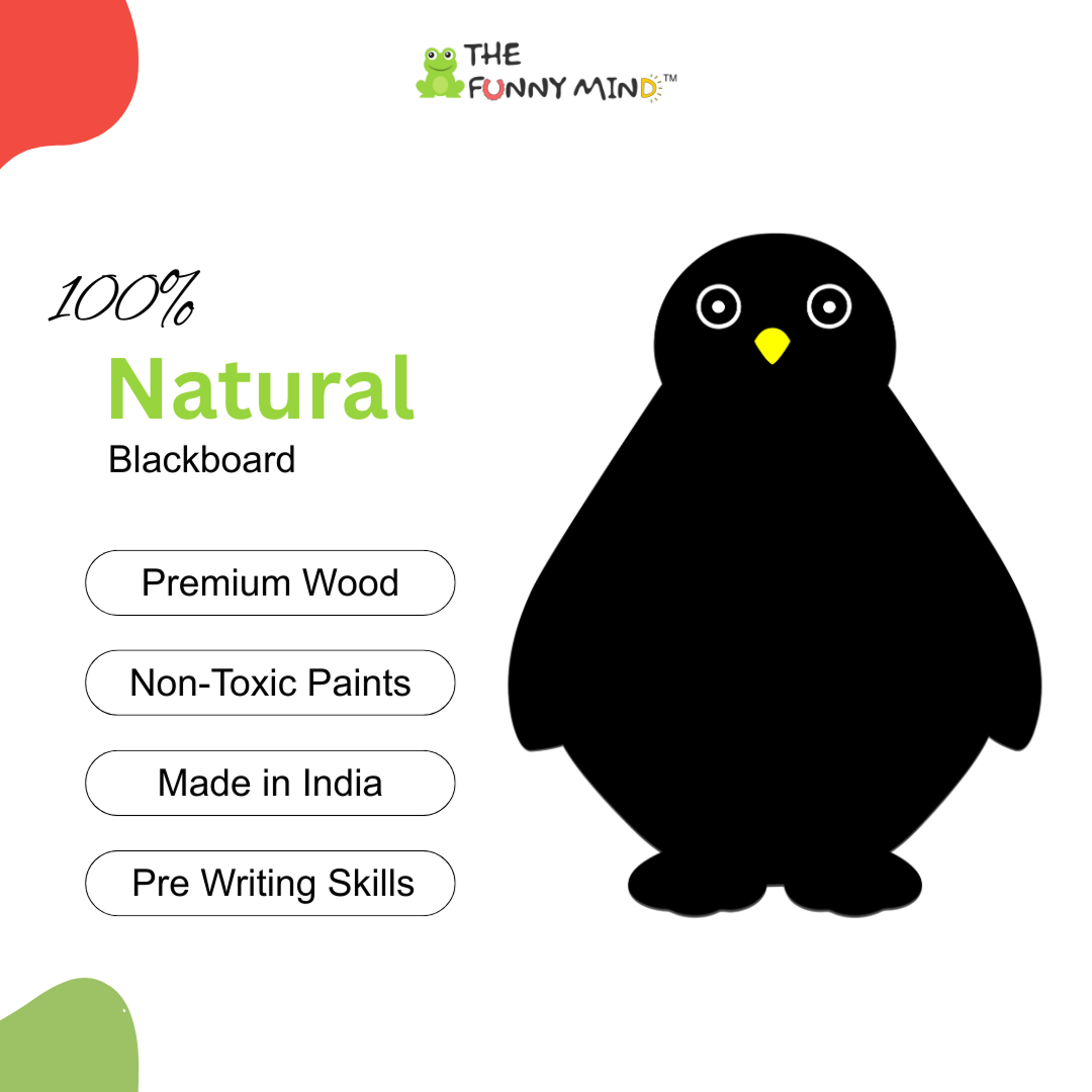 Penguin Shaped Frameless Chalk Board 23x18 inch