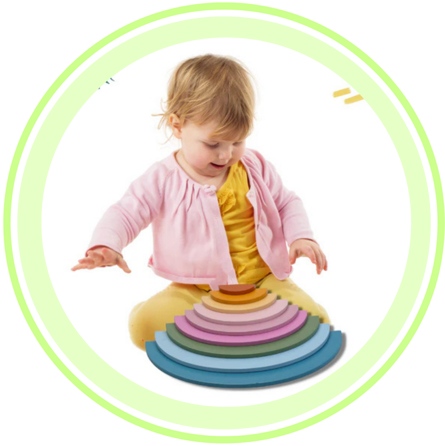 Set of 9 Halfmoon Rainbow Stacker
