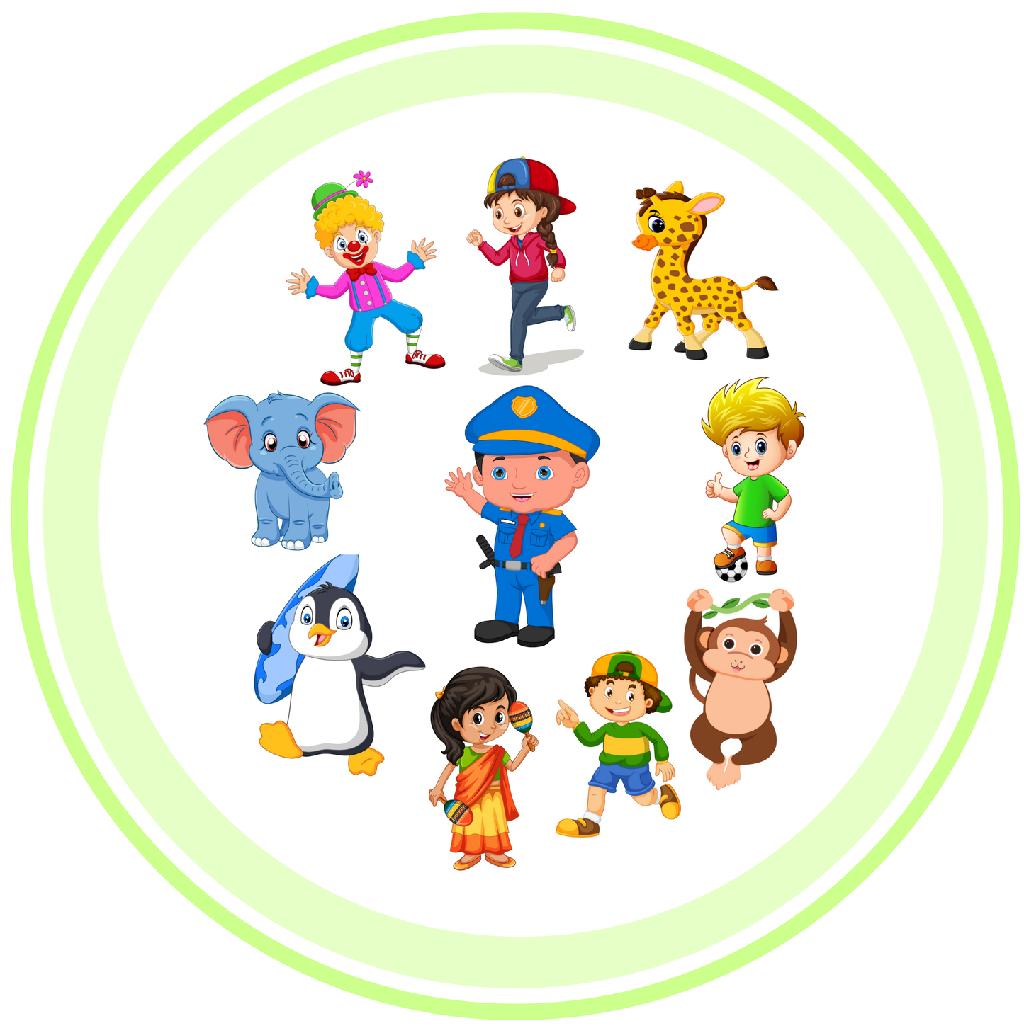 Cartoon Cutouts (Set of 10)