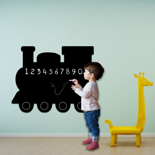 Train Shaped Frameless Chalk Board 23x18 inch