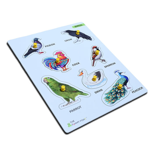 Vibrant Birds Wooden educational puzzle