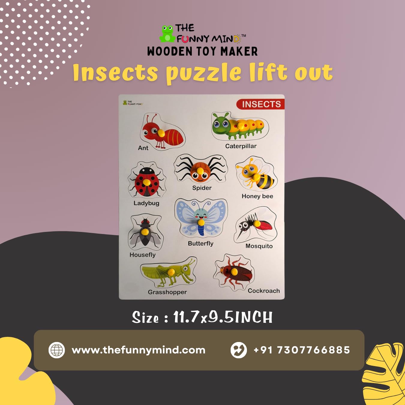 Wooden Insects Puzzle