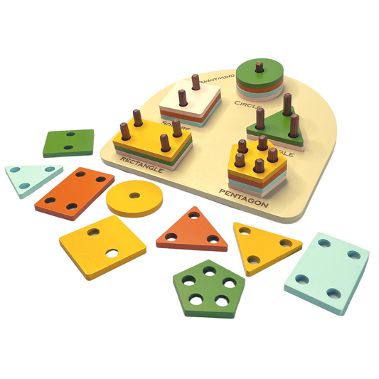 Halfmoon Geometric Shape Sorter 26 Pieces