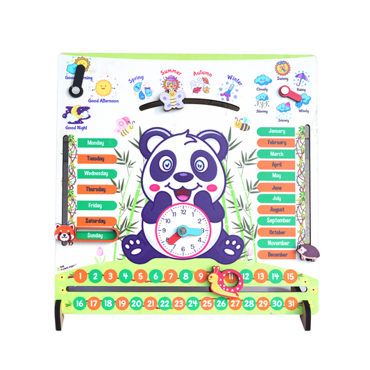 Panda Teaching Clock and Calendar