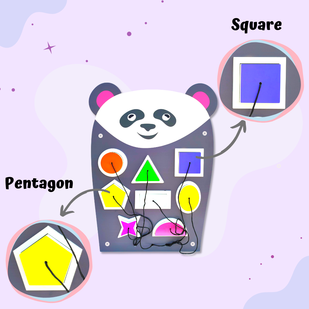 Hefty Panda Shape Sorter Montessori Activity Panel