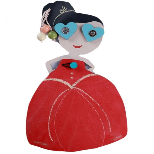 the funny mind doll chalk board red for kids and toddlers