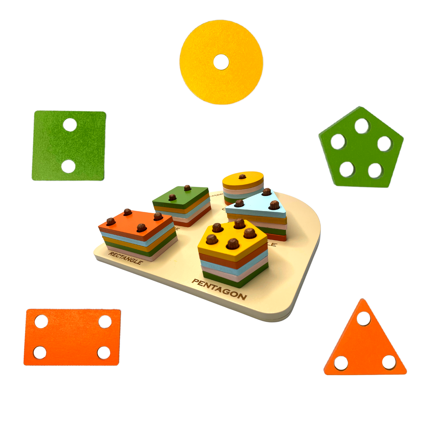 Halfmoon Geometric Shape Sorter 26 Pieces