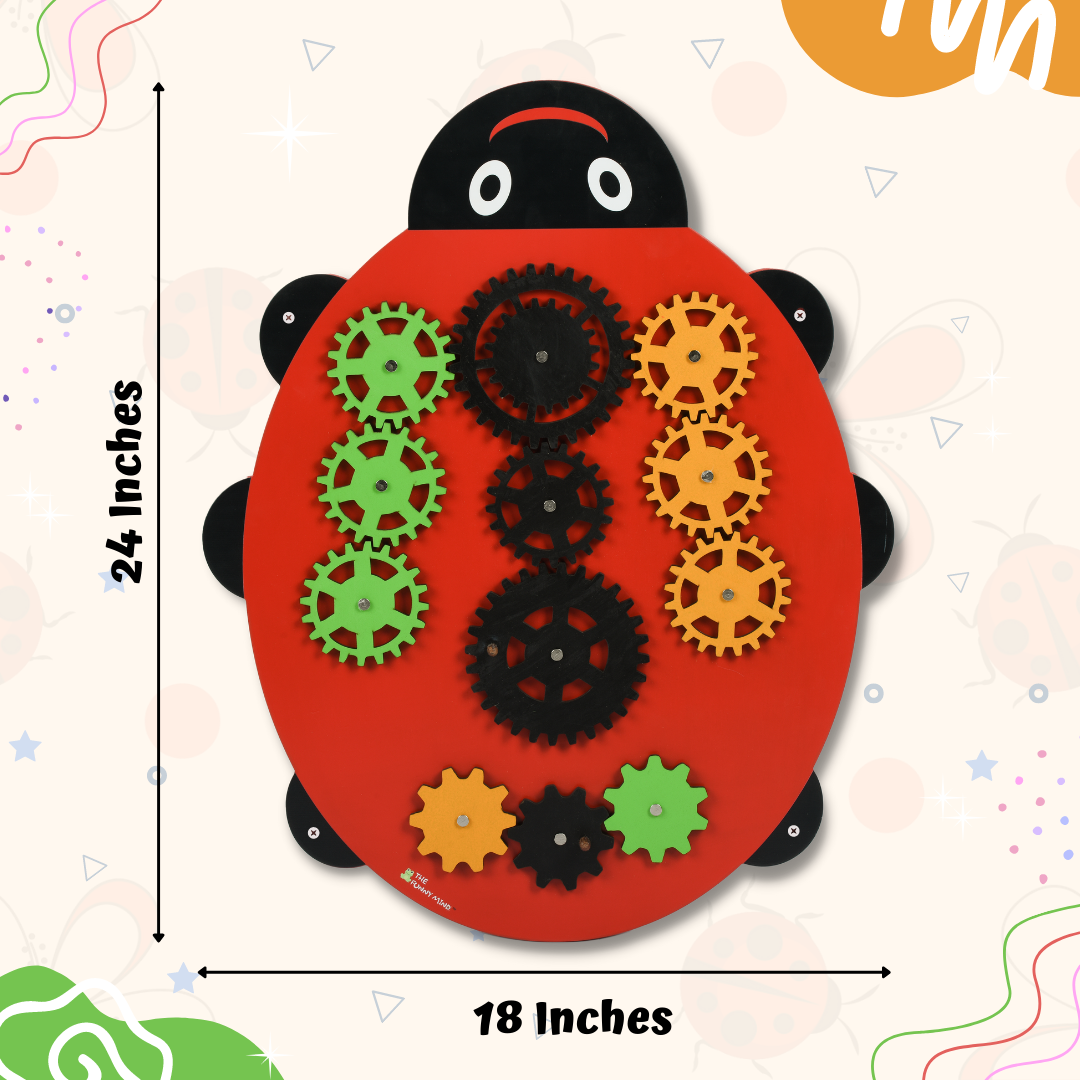 Ladybug N-Gear Sensory Montessori Activity Panel Measurements