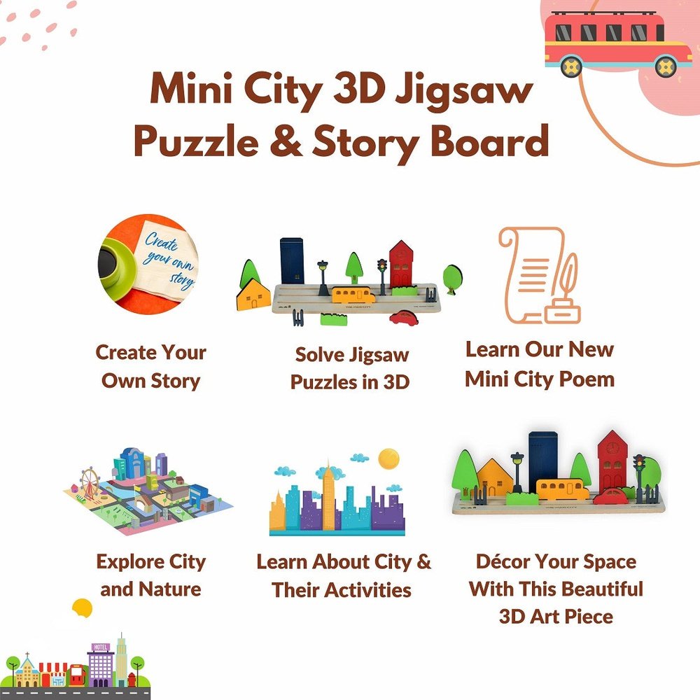 The mini city 3d theme story board