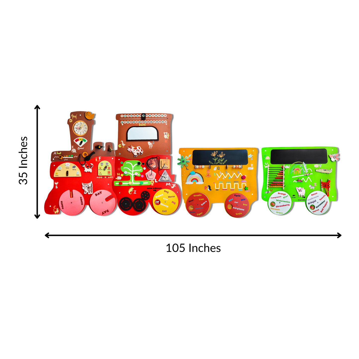 The Talking Train with 2 Coach Measurements
