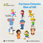 Cartoon Cutouts (Set of 10)