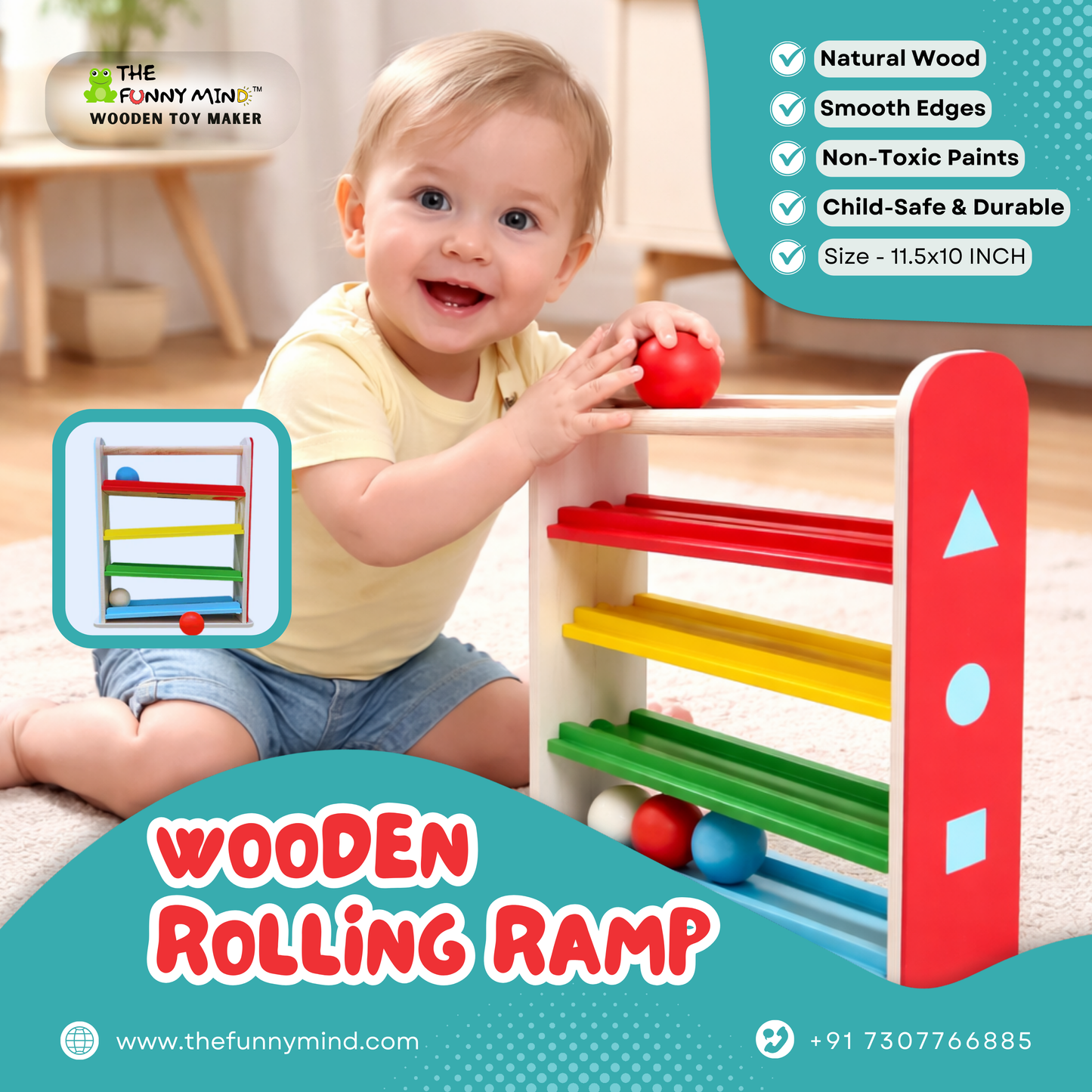 Wooden Rolling Ramp