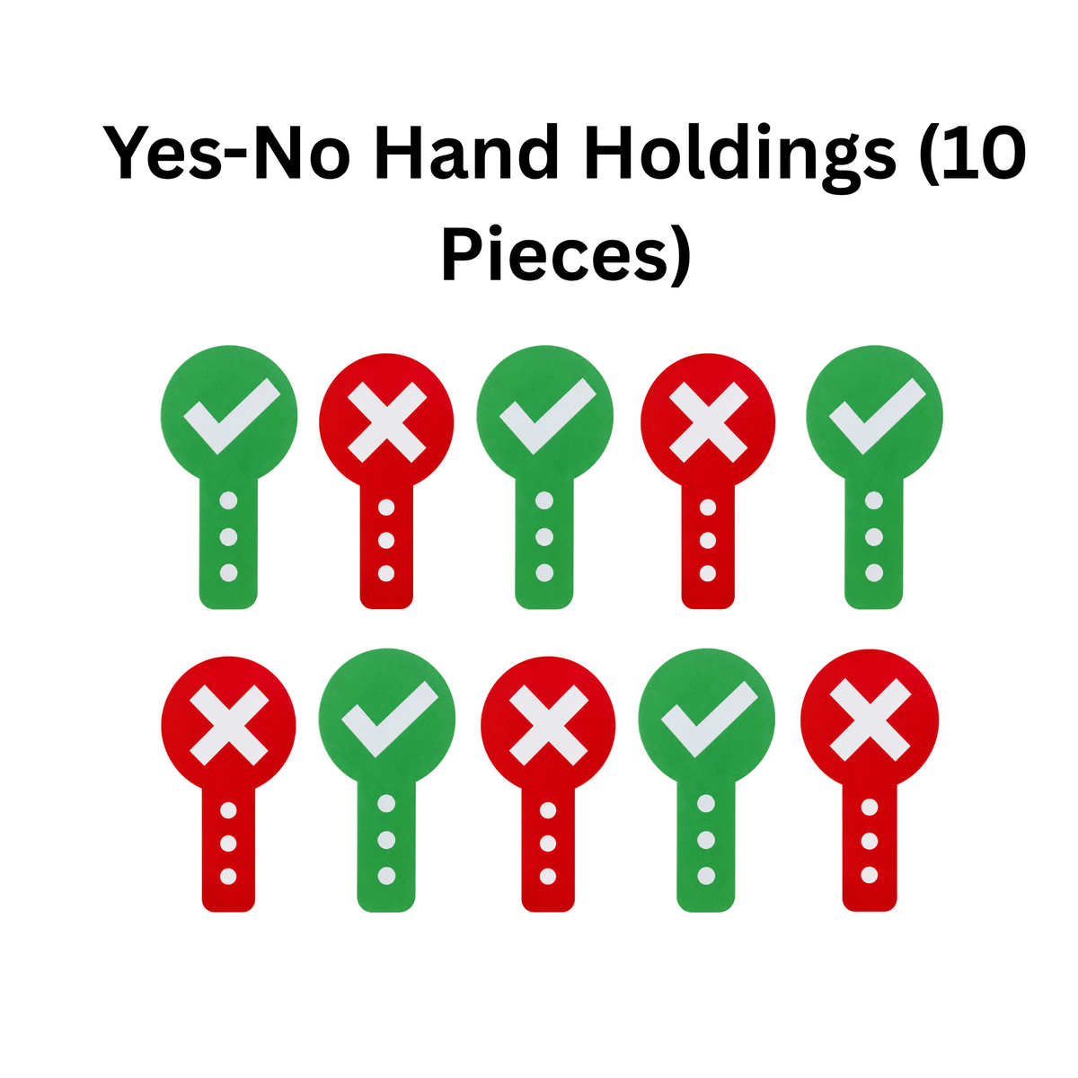 Yes/No Hand Holding Score Board Paddles