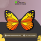 Monarch Butterfly Selfie Wings Wall Decal