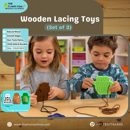 Wooden Lacing Toys (Set of 3)