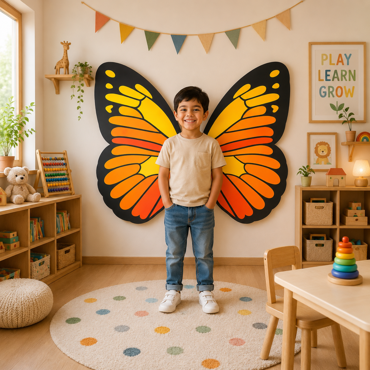 Monarch Butterfly Selfie Wings Wall Decal