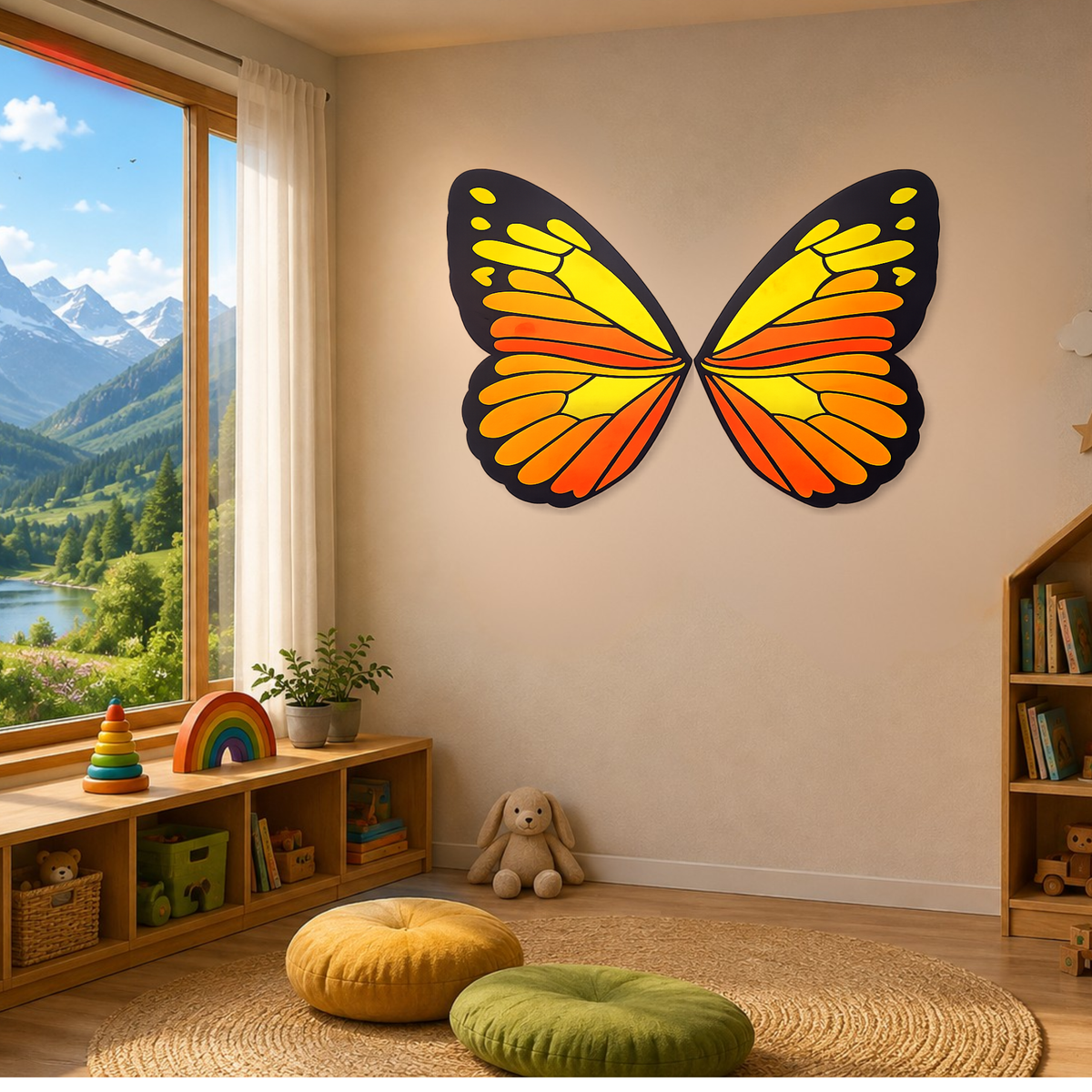 Monarch Butterfly Selfie Wings Wall Decal