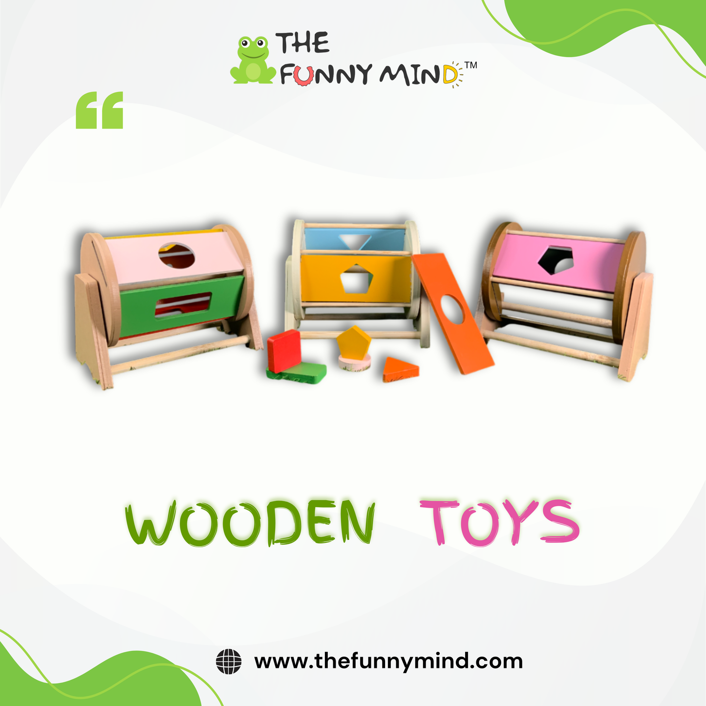 Wooden Wheel Spinner Drum