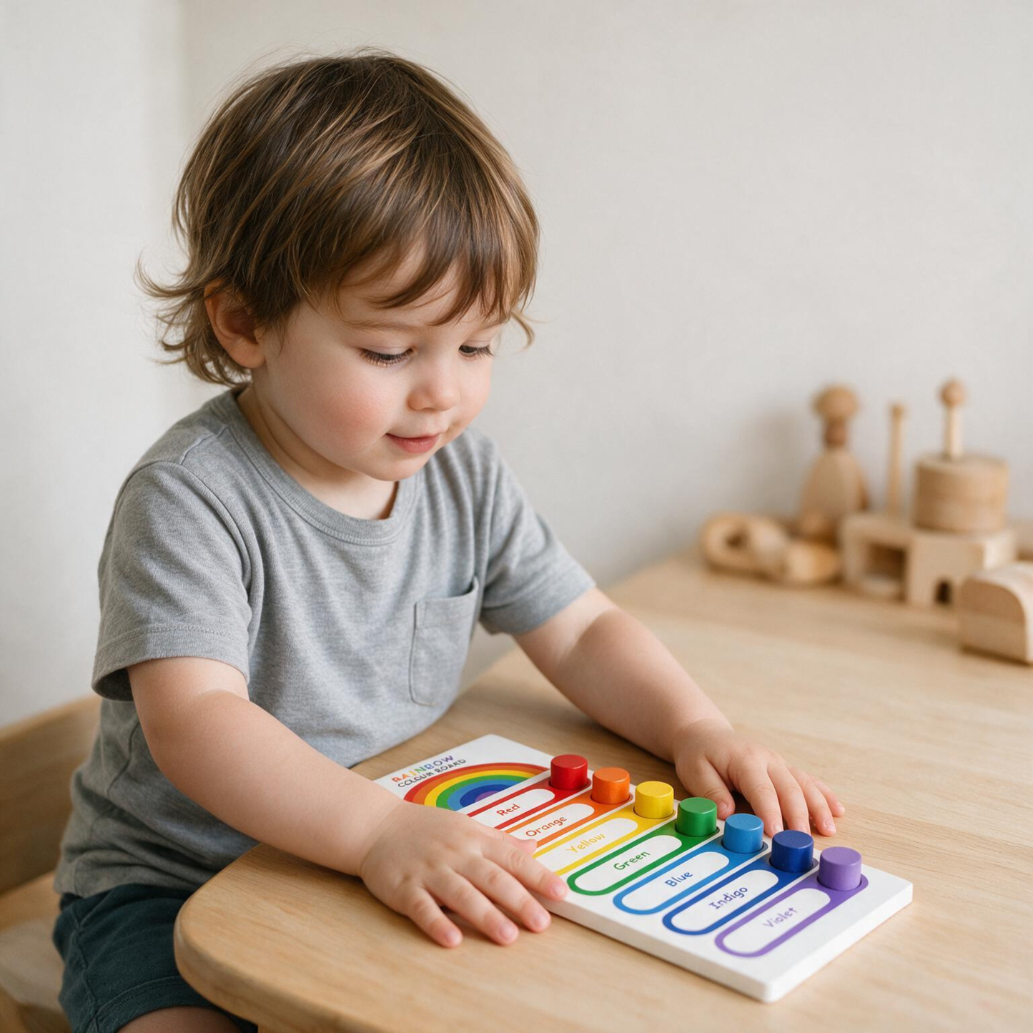 Rainbow Colour Board Wooden Toy,