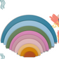 Set of 9 Halfmoon Rainbow Stacker