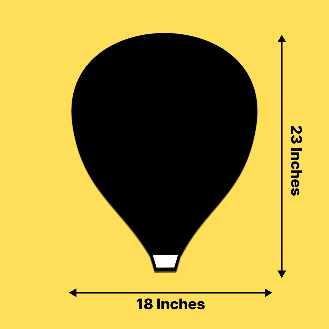 Balloon Shaped Frameless Chalk Board 23x18 inch