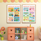 Set of 2 Months Of The Year Wood Print Kids Room Decor Nursery Wall Arts