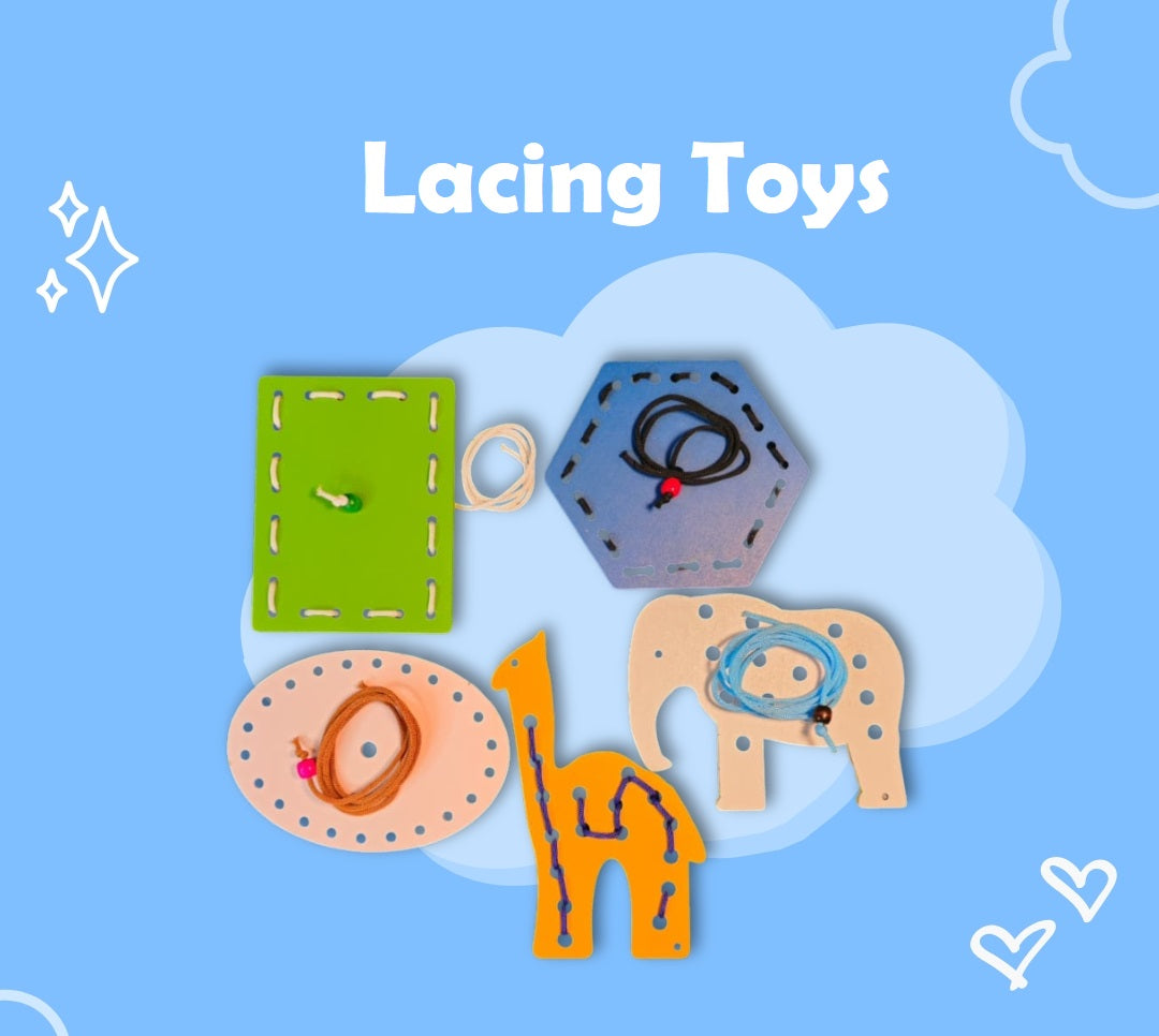 Wooden Lacing Toys (Set of 5)