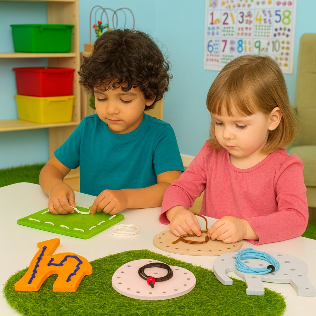 Wooden Lacing Toys (Set of 5)