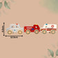 Emergency Vehicles Push Along Wooden Toy