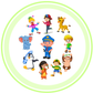Cartoon Cutouts (Set of 10)