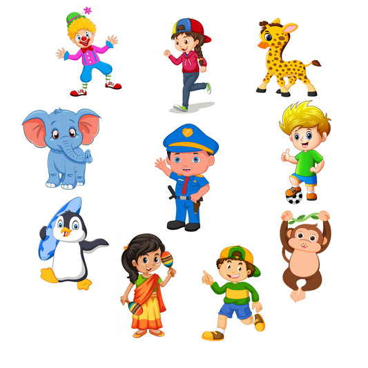 Cartoon Cutouts (Set of 10)