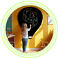 Balloon Shaped Frameless Chalk Board 23x18 inch