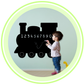 Train Shaped Frameless Chalk Board 23x18 inch
