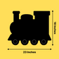 Train Shaped Frameless Chalk Board 23x18 inch