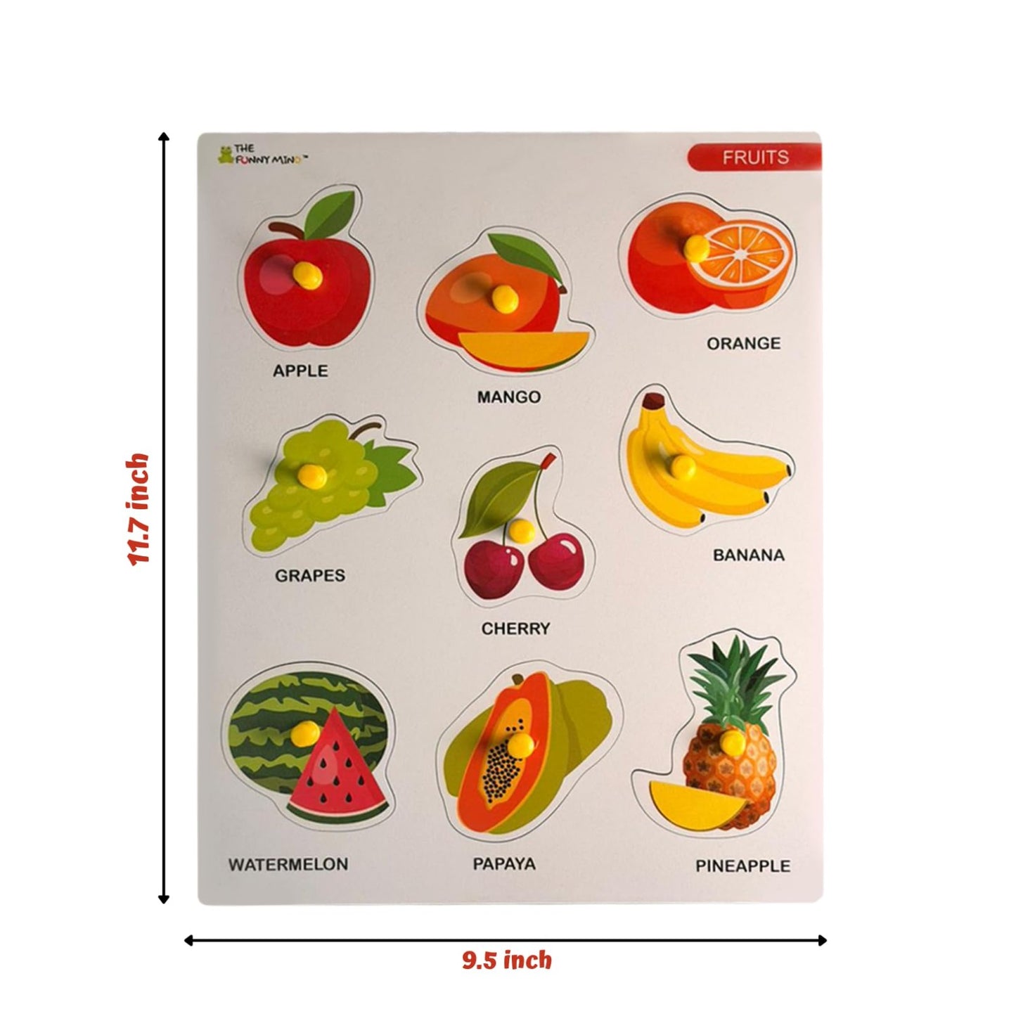 Wooden Fruit Knob Puzzle
