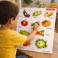 Vegetables Wooden Knob Puzzle Board