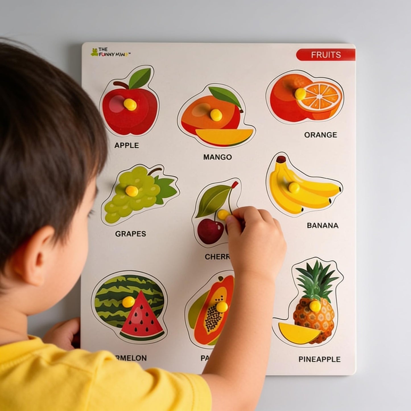 Wooden Fruit Knob Puzzle