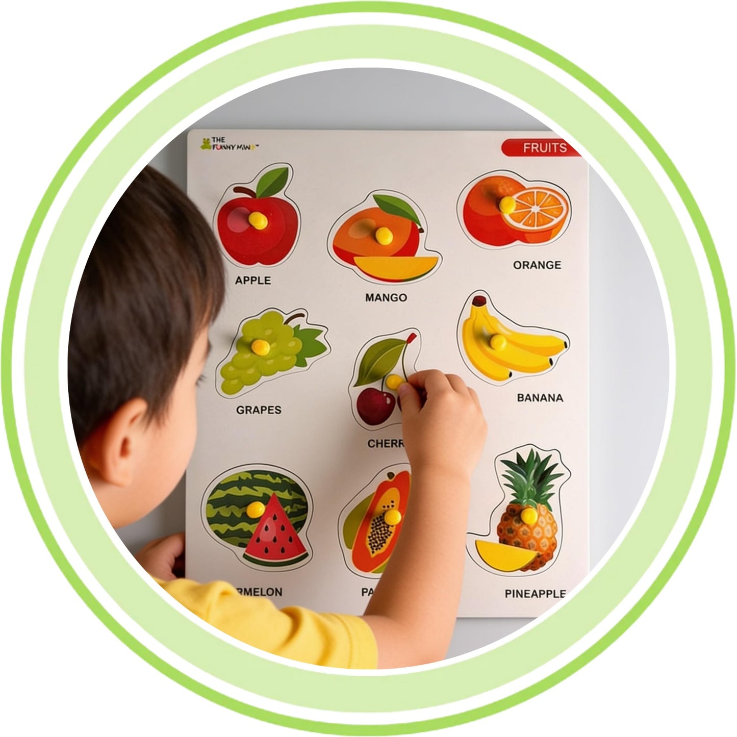 Wooden Fruit Knob Puzzle