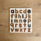 Wooden English Brown Small Alphabet Puzzle