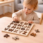 Wooden English Brown Capital Alphabets