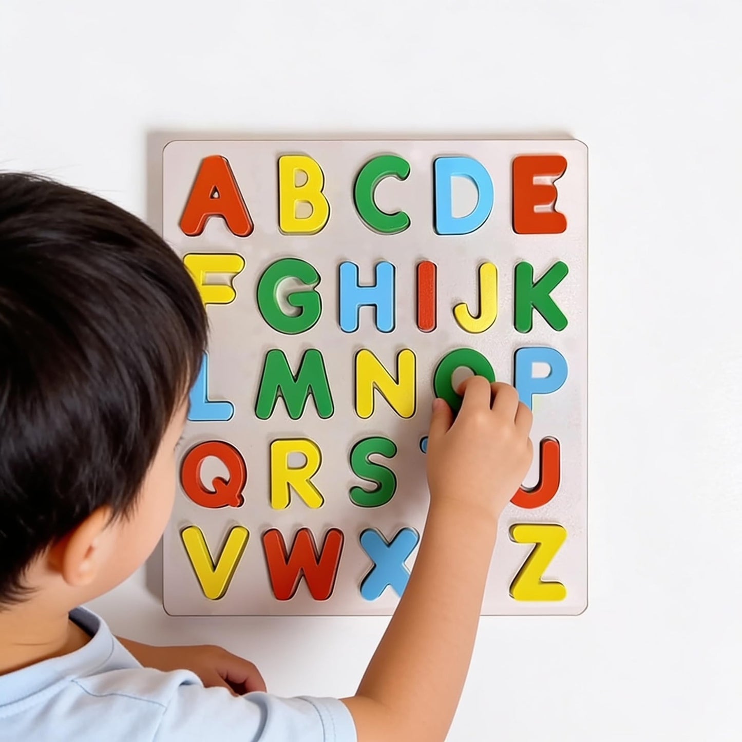 Wooden Colorful Capital Alphabet Puzzle