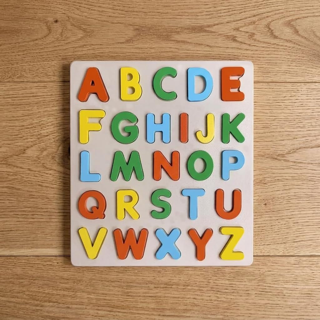 Wooden Colorful Capital Alphabet Puzzle
