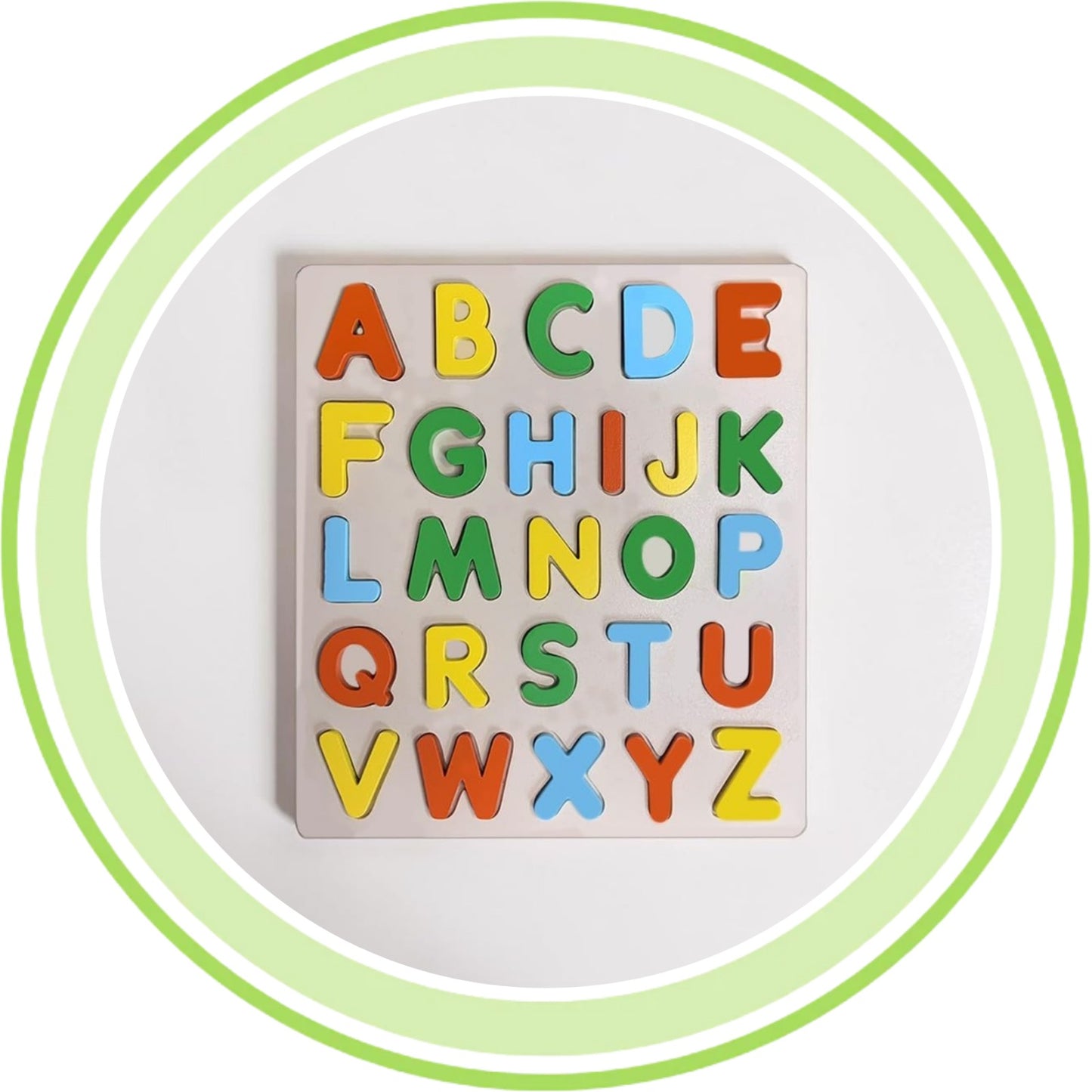 Wooden Colorful Capital Alphabet Puzzle