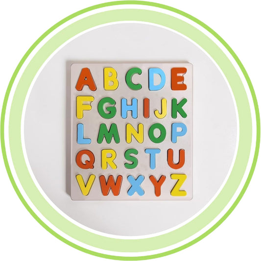 Wooden Colorful Capital Alphabet Puzzle
