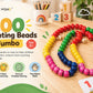 The Funny Mind Jumbo Counting Beads Wooden Toy, 100 Beads