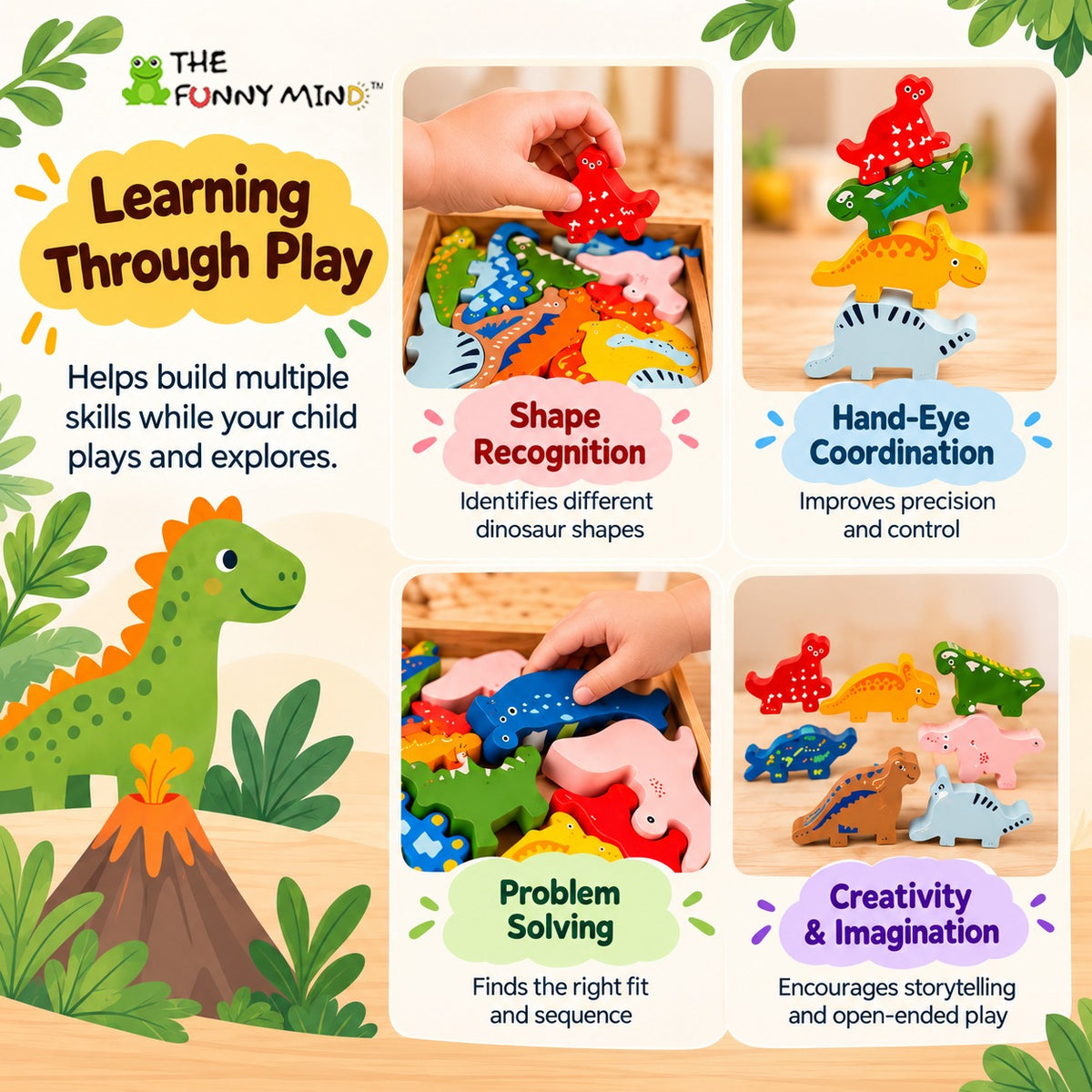 Dinosaur Stacking Tray